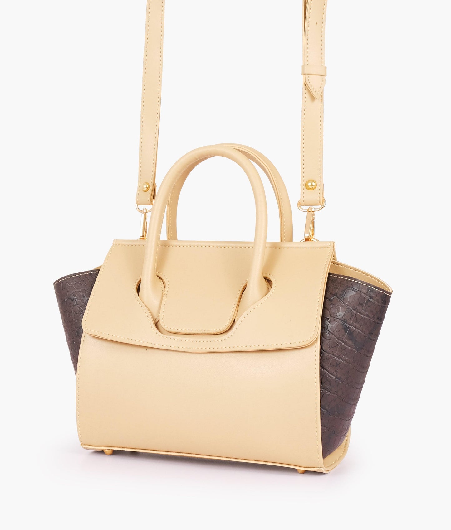 Off-white trapeze handbag