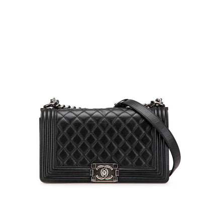 Chanel Boy Chanel Matelasse Lambskin Shoulder Bag