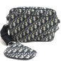 Dior HOMME Pouch Main: Canvas, Main: Leather Navy x beige mens
