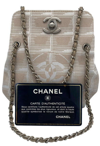 Chanel Extra Mini Beige Canvas Cc Travel Ligne Bag