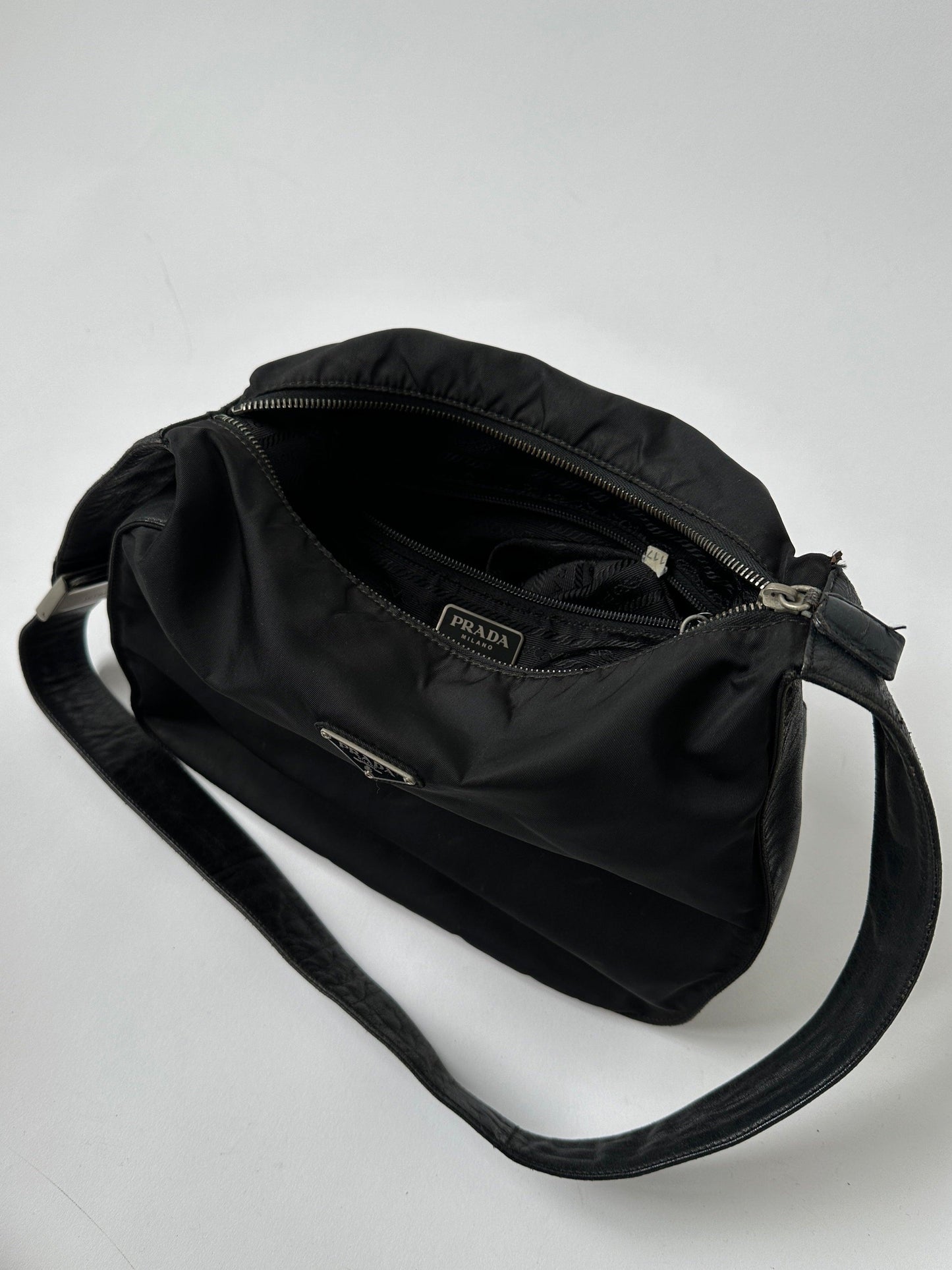 Prada Nylon Leather Crossbody Bag