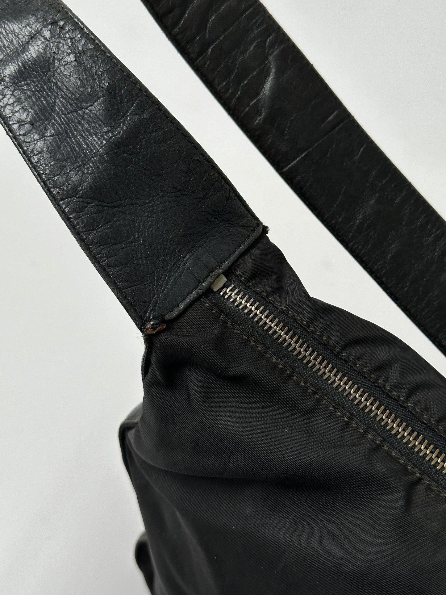 Prada Nylon Leather Crossbody Bag