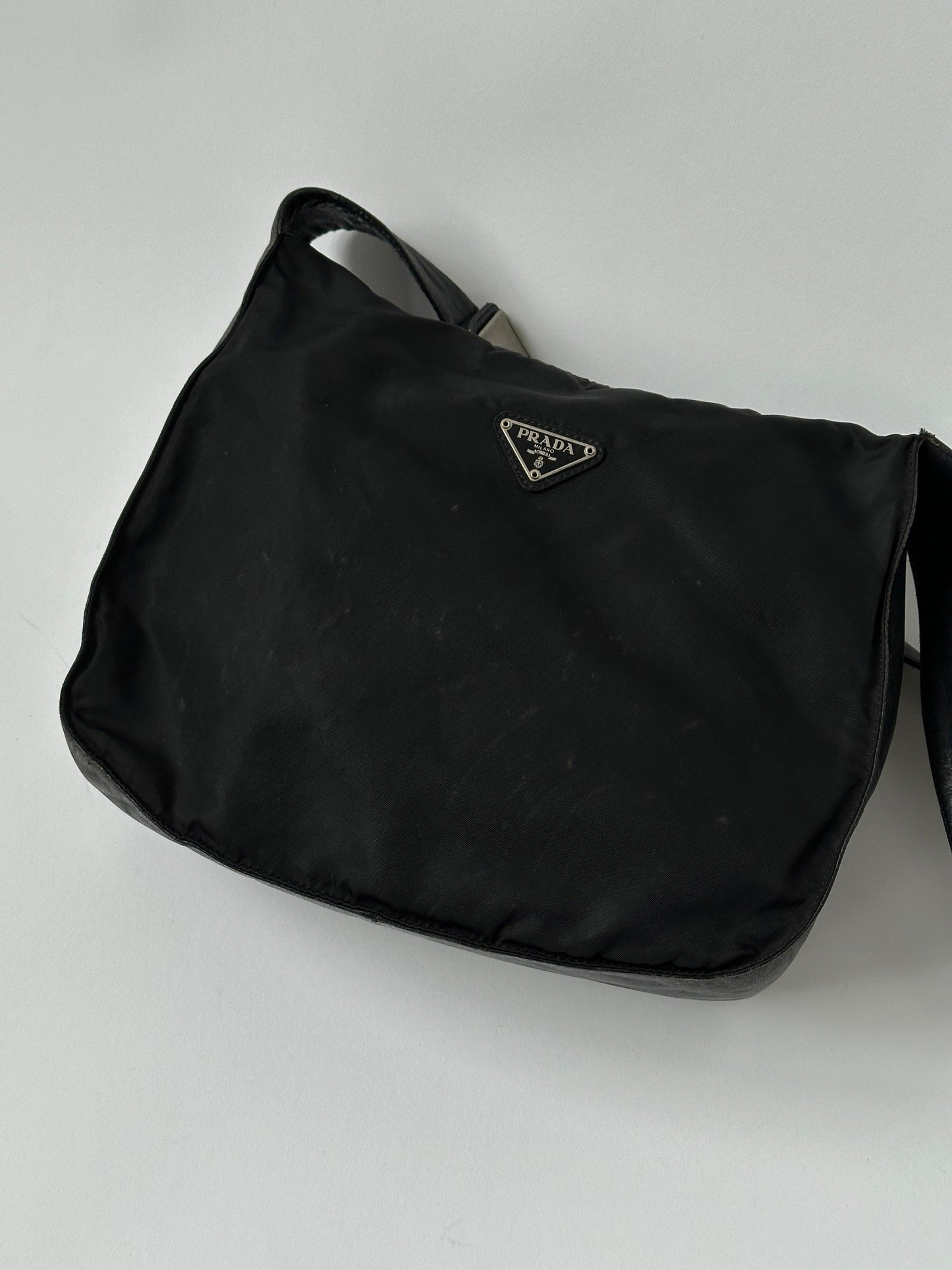 Prada Nylon Leather Crossbody Bag