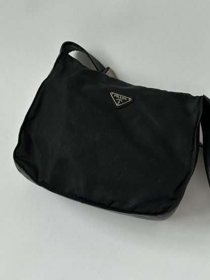 Prada Nylon Leather Crossbody Bag