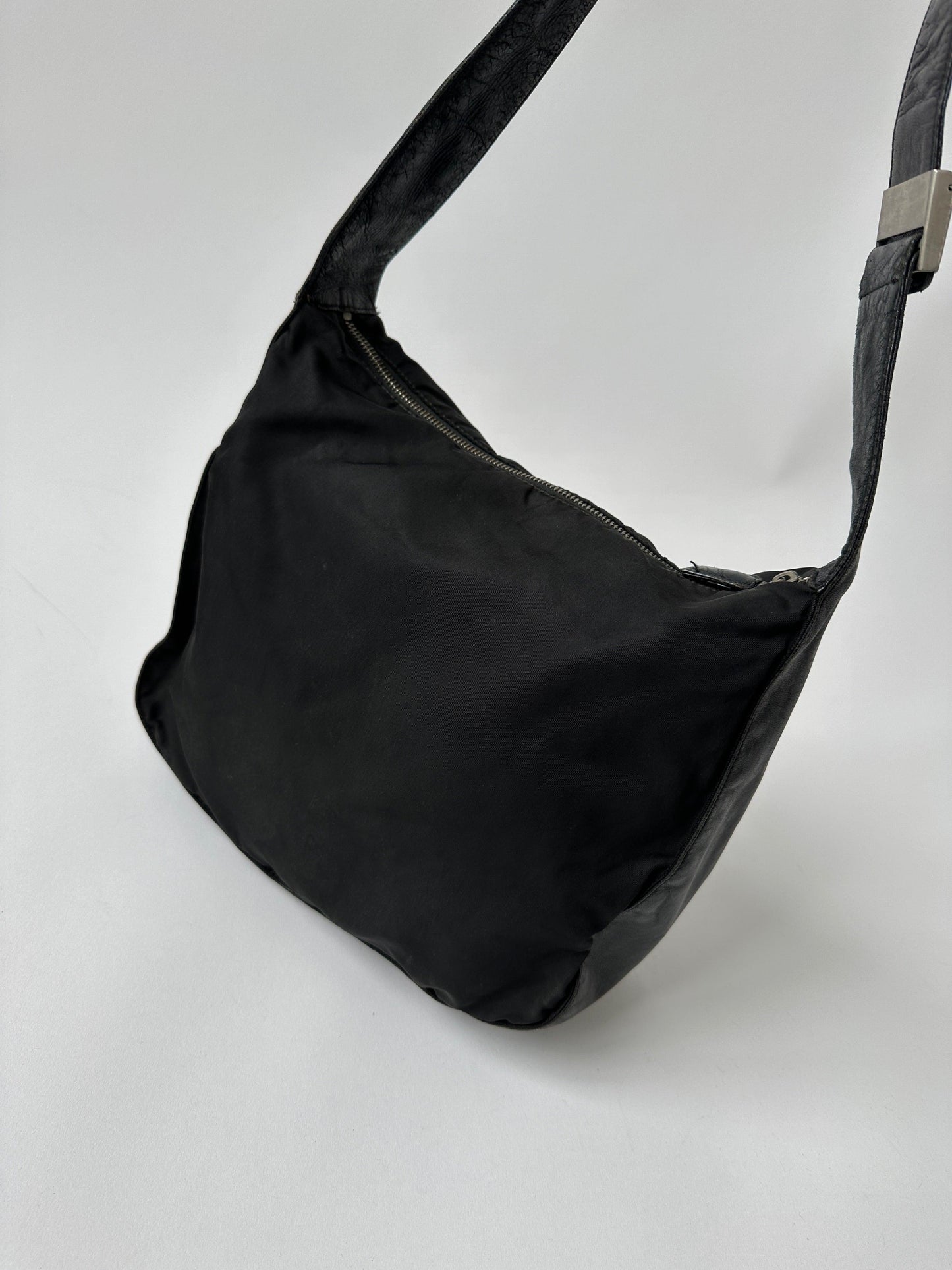 Prada Nylon Leather Crossbody Bag
