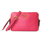 Prada Peonia Pink Vitello Phenix Leather Double Zip Crossbody