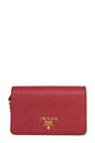 Saffiano Chain Crossbody Red