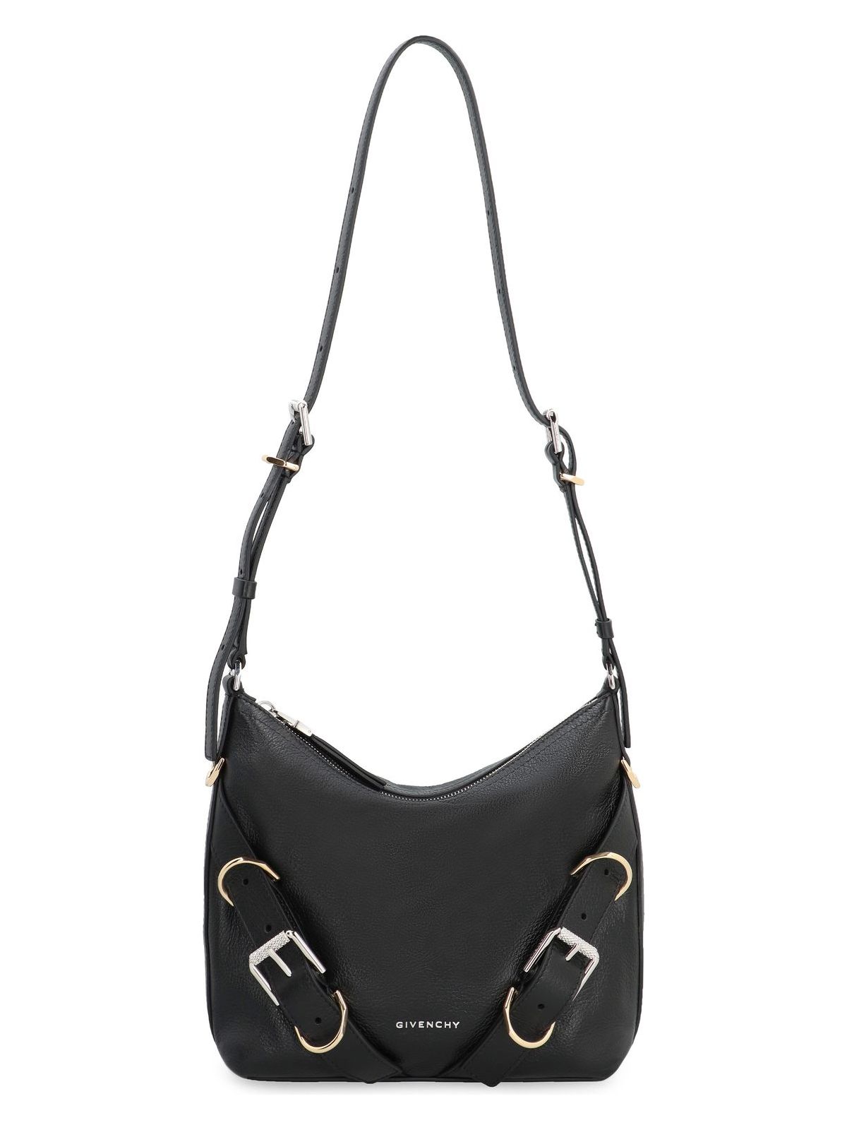 VOYOU CROSSBODY BLACK LEATHER BAG