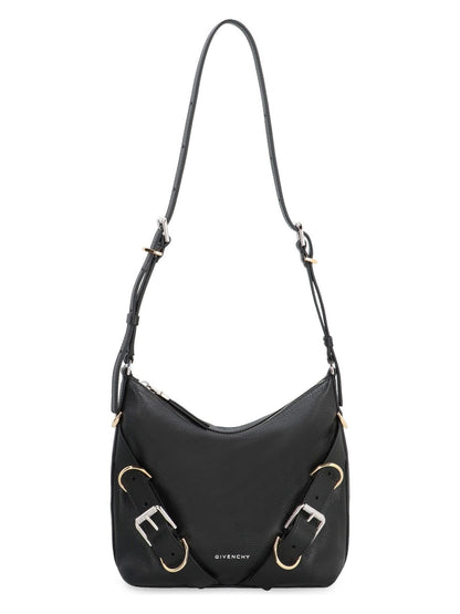VOYOU CROSSBODY BLACK LEATHER BAG