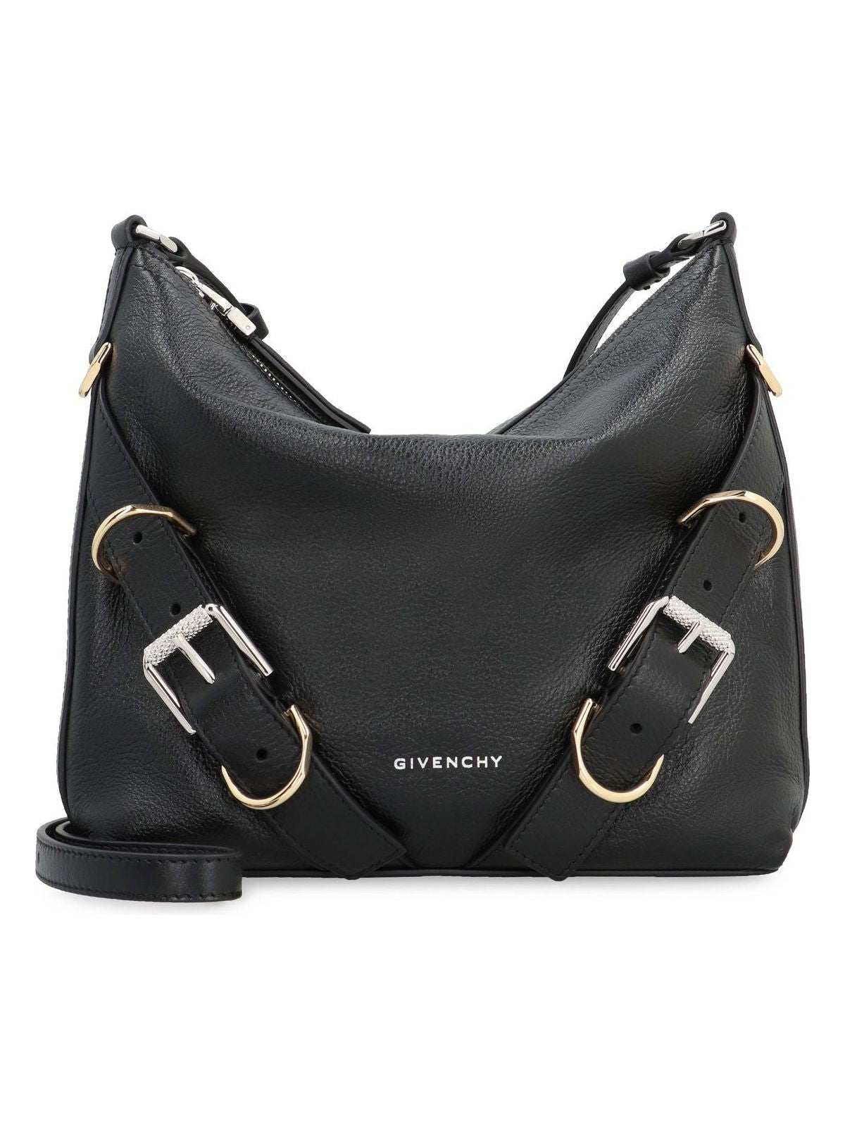 VOYOU CROSSBODY BLACK LEATHER BAG