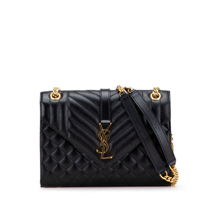 Saint Laurent Envelope Leather 2Way Shoulder Bag