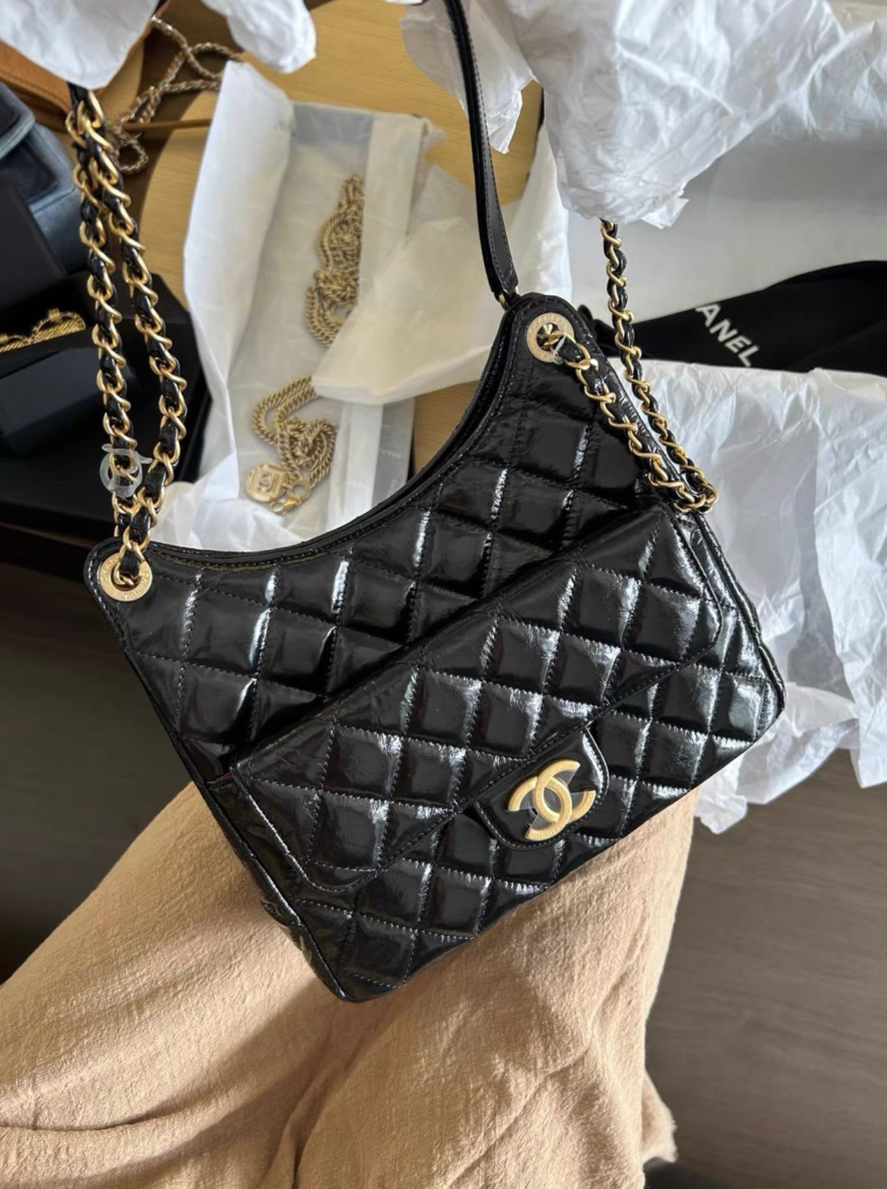 Chanel Luxury Leather Shoulder Bag Style 5