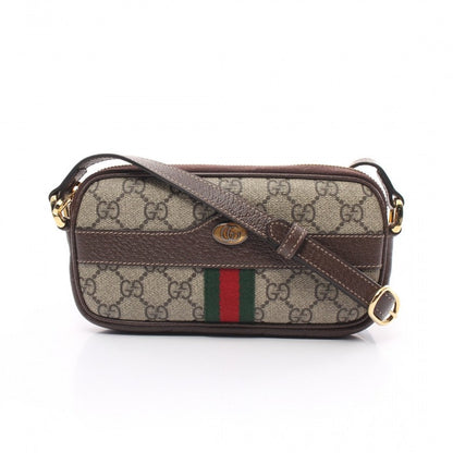 Gucci Ophidia GG Supreme Canvas Mini Crossbody Bag - Beige and Ebony Brown - Small Size