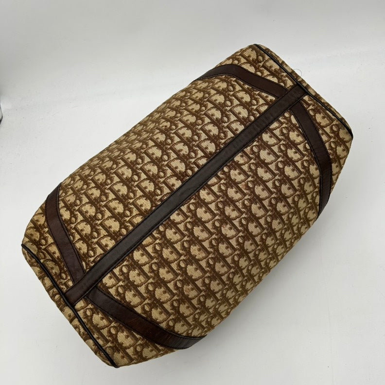 Dior Diorissimo Brown Canvas Travel Bag Large