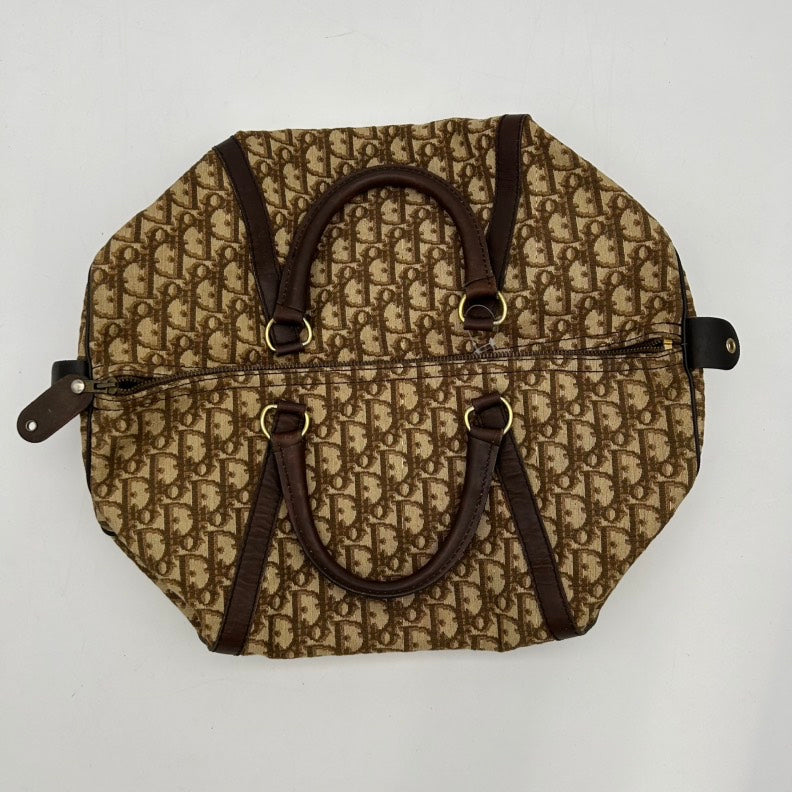 Dior Diorissimo Brown Canvas Travel Bag Large