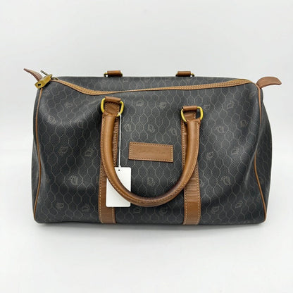 Dior Black Brown Leather Travel Bag Large