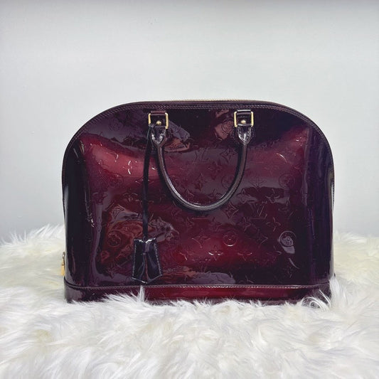 Louis Vuitton Alma GM Vernis Amarante Handbag