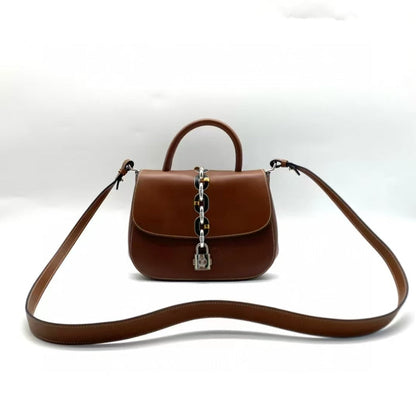 Louis Vuitton Brown Leather Crossbody Bag Medium