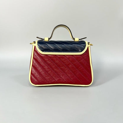 Gucci Marmont Black Red Leather Crossbody Bag