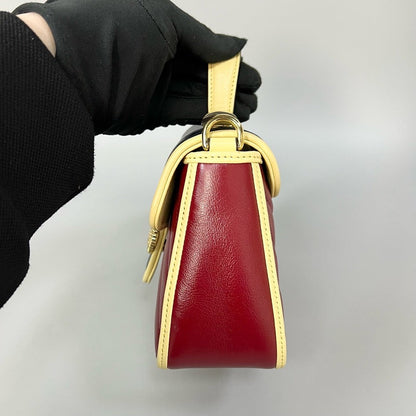 Gucci Marmont Black Red Leather Crossbody Bag