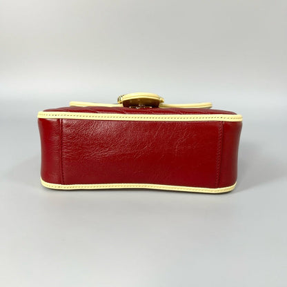 Gucci Marmont Black Red Leather Crossbody Bag