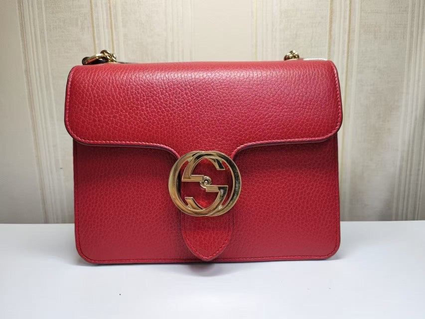 Gucci Red Leather Crossbody Bag Small