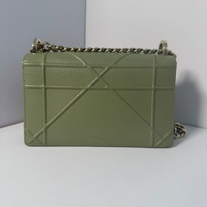 Dior Green Diorama Leather Chain Bag 21 5X13X8Cm
