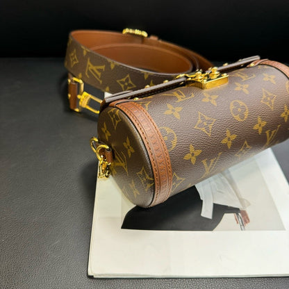 Louis Vuitton Monogram Flower Babyron Chain Crossbody Brown Medium