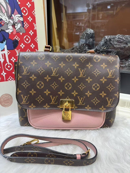 Louis Vuitton Monogram Canvas Pink Crossbody Bag Medium