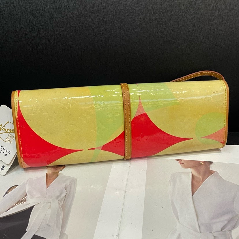 Louis Vuitton Multicolor Patent Leather Clutch Crossbody Bag Medium