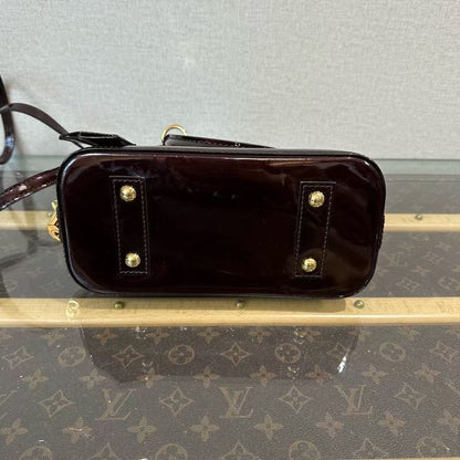 Louis Vuitton Alma BB Cherry Patent Leather Crossbody Handbag