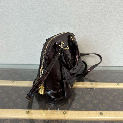 Louis Vuitton Alma BB Cherry Patent Leather Crossbody Handbag