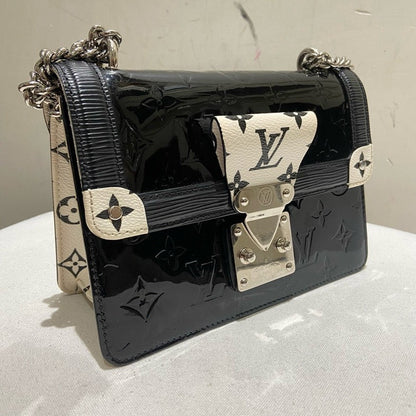 Louis Vuitton Black Patent Epi Leather Crossbody Bag Medium