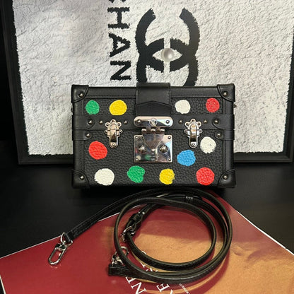 Louis Vuitton Yayoi Kusama Black Multicolor Camera Box Crossbody Bag