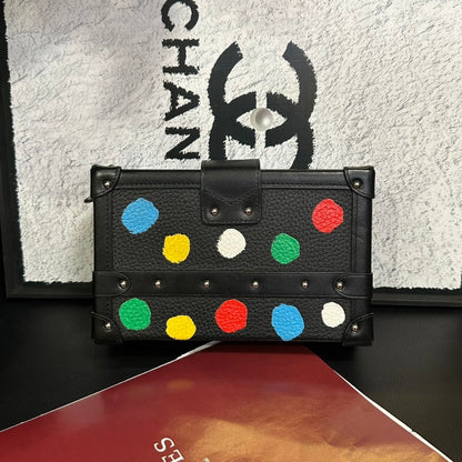 Louis Vuitton Yayoi Kusama Black Multicolor Camera Box Crossbody Bag