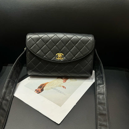 Chanel Quilted Leather Black Crossbody