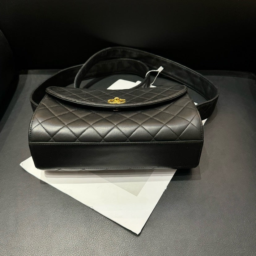 Chanel Quilted Leather Black Crossbody