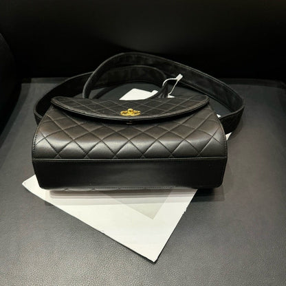 Chanel Quilted Leather Black Crossbody Style