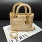 Dior Lady Beige Quilted Leather Bag