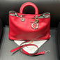 Dior Red Vip Leather Tote Bag 38X26X12