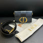 Dior Montagne Box Black Leather Bag 17 5X12X5Cm