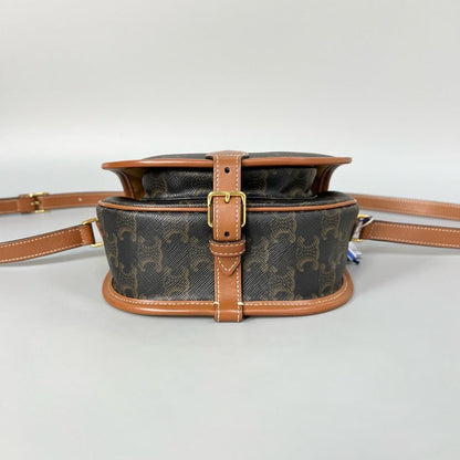 Celine Folco Brown Crossbody Bag 18x16cm