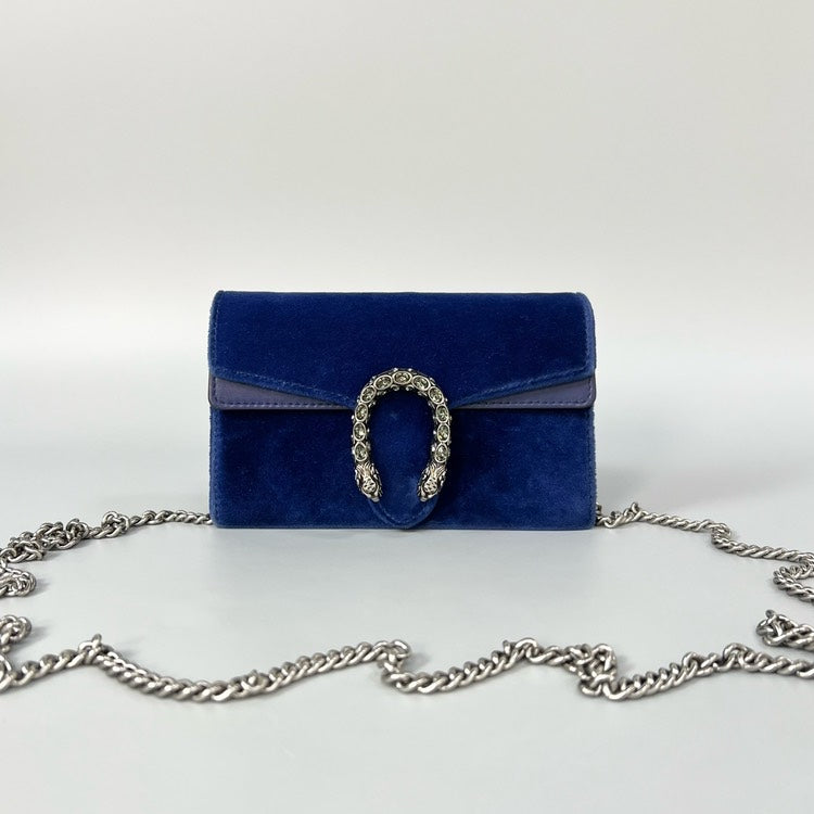 Gucci Dionysus Mini Velvet Crossbody Blue