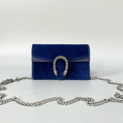 Gucci Dionysus Mini Velvet Crossbody Blue