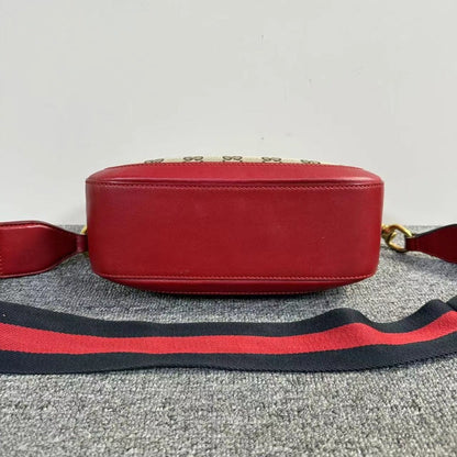 Gucci Horsebit Beige Red Crossbody Bag