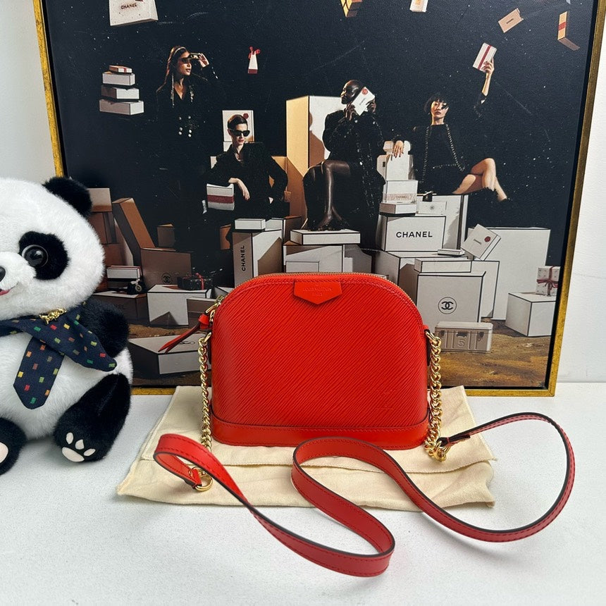Louis Vuitton Alma BB Red Crossbody Bag