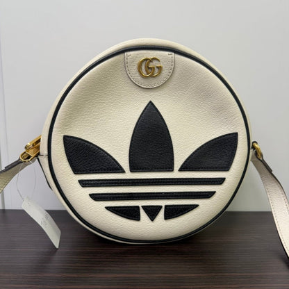 Gucci x Adidas Circle Leather Crossbody White