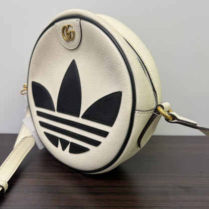Gucci x Adidas Circle Leather Crossbody White