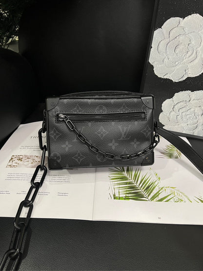 Louis Vuitton Soft Trunk Box Crossbody Bag Black