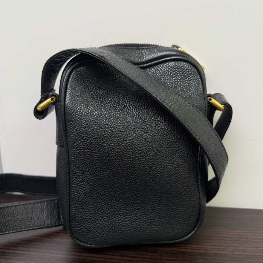Gucci Leather Camera Crossbody Black Bag